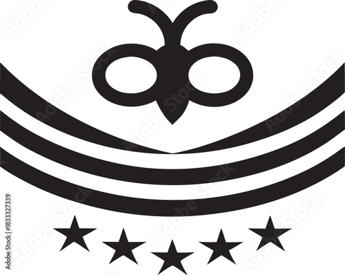 Free Spirited Bee Logo Creative Identity Design