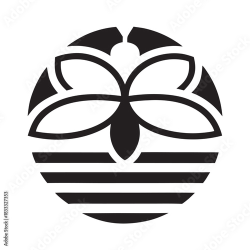 Flying Bee Horizon Mark Creative Emblem Design