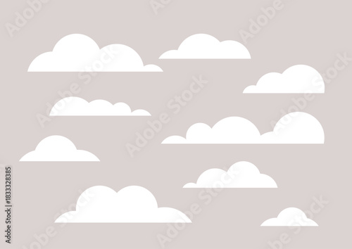 Fluffy white clouds float in a muted sky, casting soft shadows below, The calm atmosphere invites contemplation and a sense of serenity as twilight approaches.