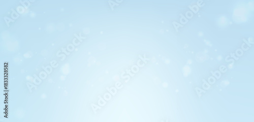 Winter gradient background. Blue gradation color sky bg. Abstract winter blur backdrop with cloud and snow. Vector mesh illustration