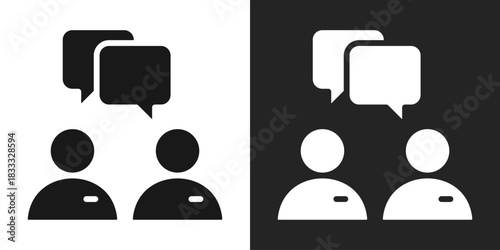 Mentor Icon In Black And White Glyph Style