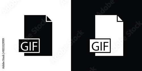 Gif icons. Vector Template Illustration Symbol Pixels Perfect