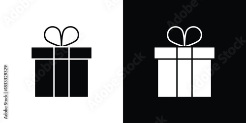 Gift icons. Vector Template Illustration Symbol Pixels Perfect