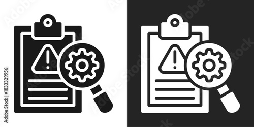 Incident Icon In Black And White Glyph Style