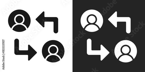 Engagement Icon In Black And White Glyph Style