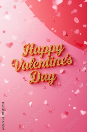 Celebrate Love With a Festive Valentines Day Decoration Featuring Sparkly Tex...