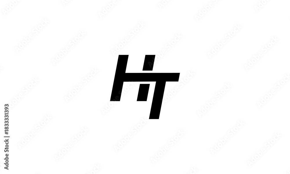 Obraz premium HT initial letters logo or HT monogram logo