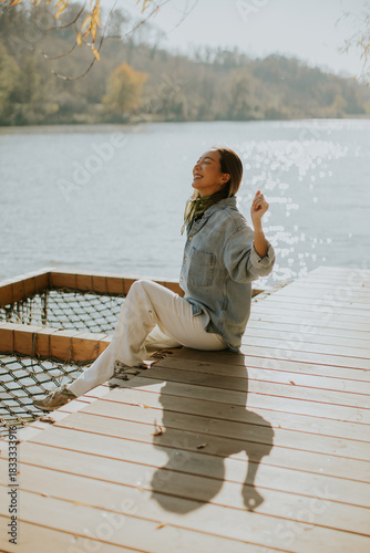 Woman enjoying a sunny afte...
