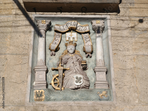 Half-relief of Saint Catherine in Esslingen - Germany