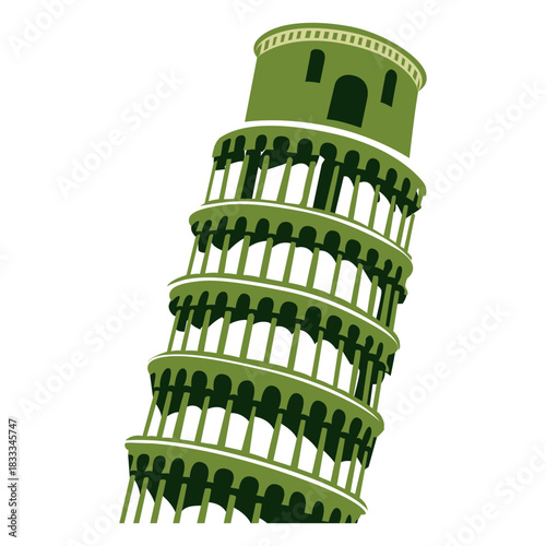 Pisa tower cartoon draw