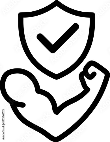 Reliability glyph design sign, symbol, vector, art