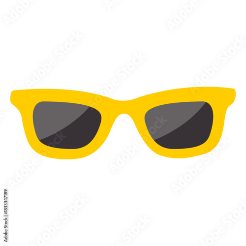 Yellow sunglass icon