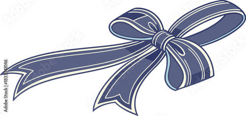 Royal blue velvet textured ribbon with smooth edges