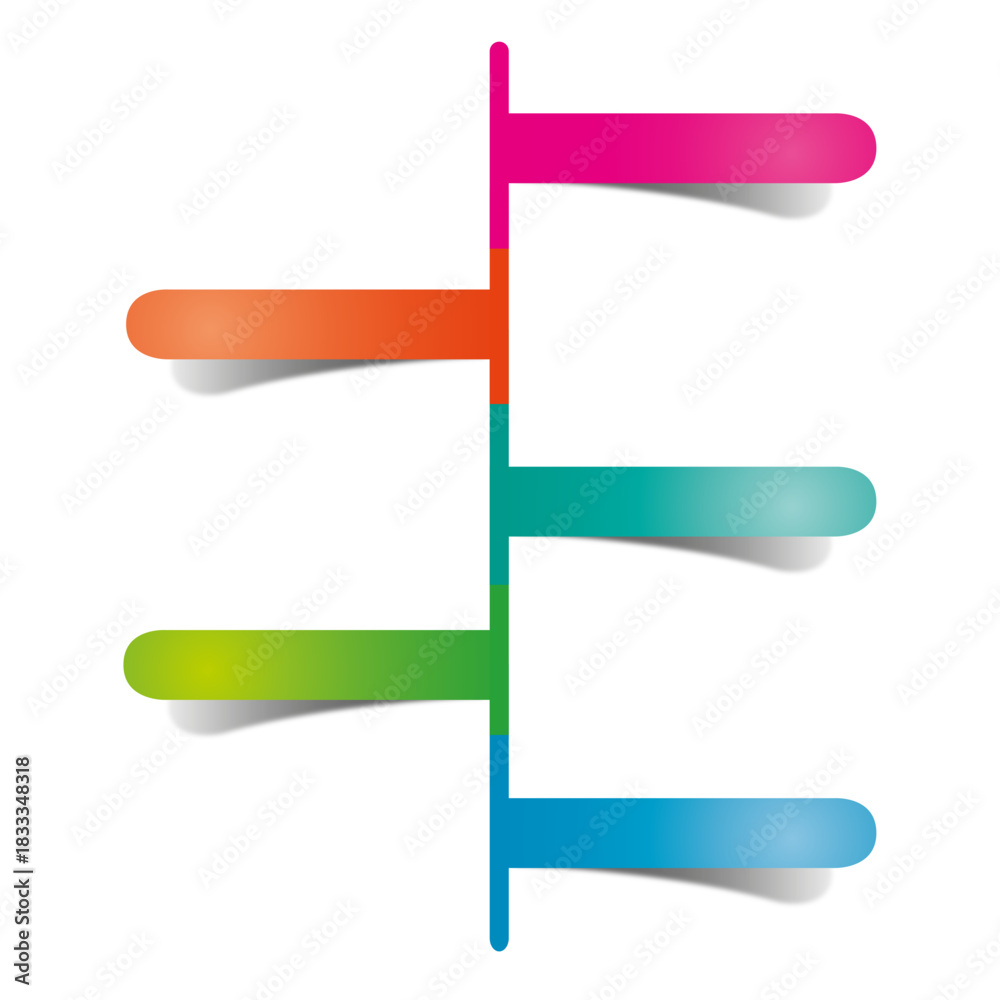 Obraz premium Colorful sticker pointer diagram