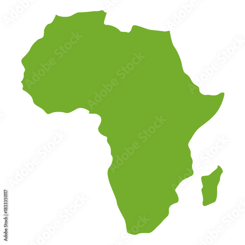 Green africa continental map