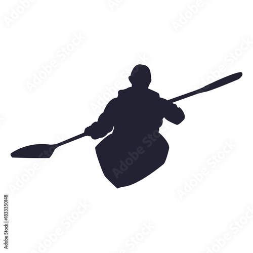 Kayaking silhouette