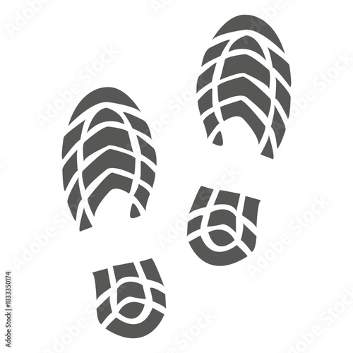 Men shoe footprint icon