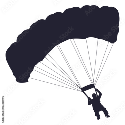 Parachute glider silhouette 1