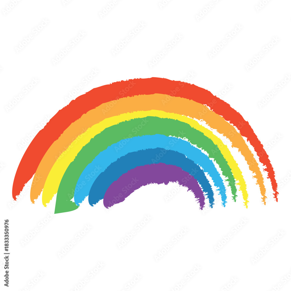 Fototapeta premium Colorful drawn rainbow