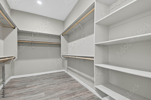 Elegant Walkin Wardrobe Space, Luxurious Walkin Closet Designed For Elegant Wardrobe Management