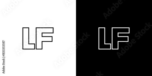 Letter L and F, LF logo design template. Minimal monogram initial based logotype.