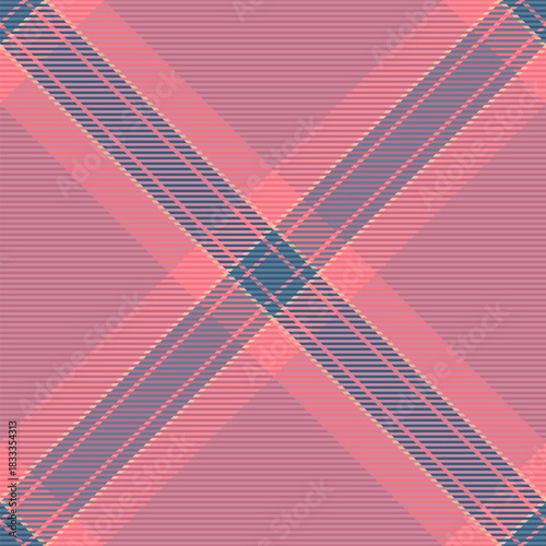 Selection background seamless tartan, random fabric plaid textile. Silky vector texture pattern check in red and cyan colors.
