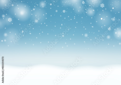 Winter Banner And White Snowflake