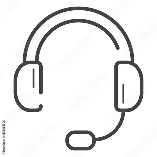 Gaming headset stroke icon