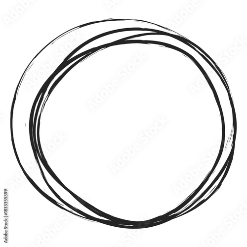 Thin circle scribble
