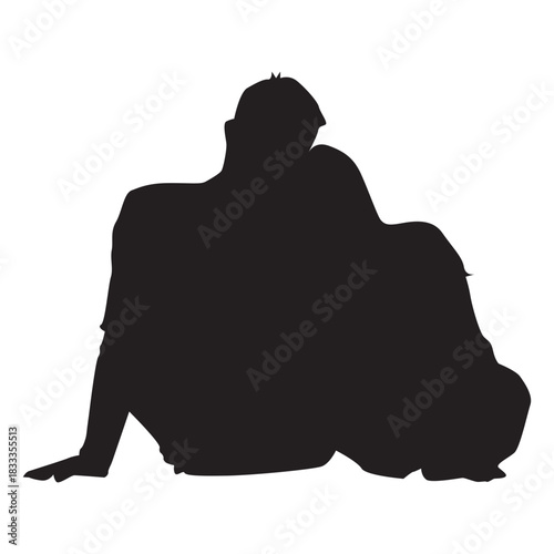 Sweet couple silhouette