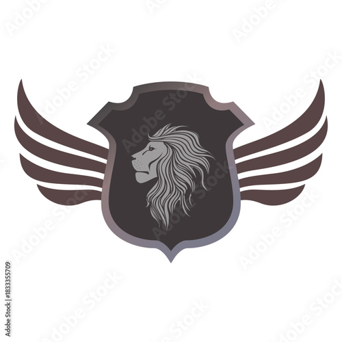 Lion emblem logo logotype heraldry