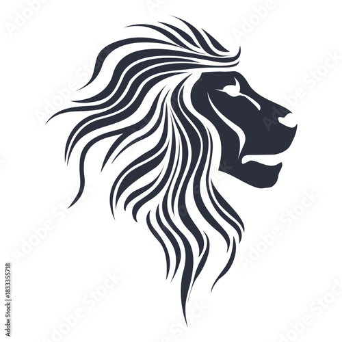 Lion silhouette muzzle