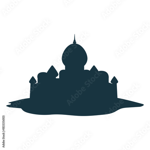 Palace tower gate roof spire dome silhouette architecture
