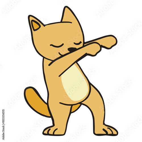 Cat dance dancing flat stroke
