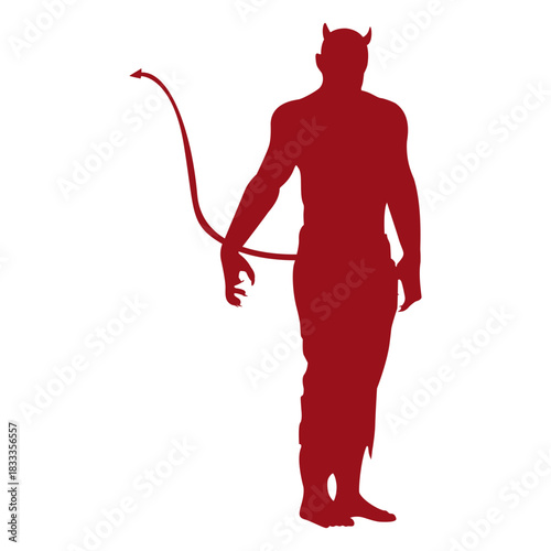 Devil horn tail silhouette