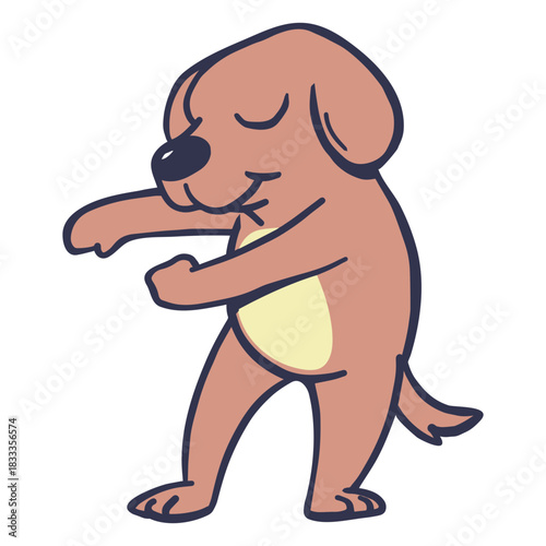 Dog dancing dance flat stroke