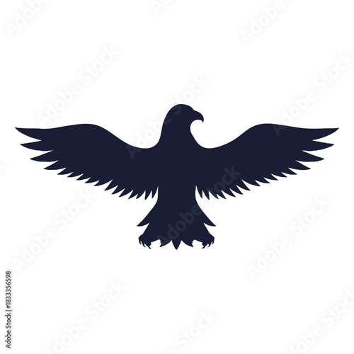 Eagle wing beak silhouette
