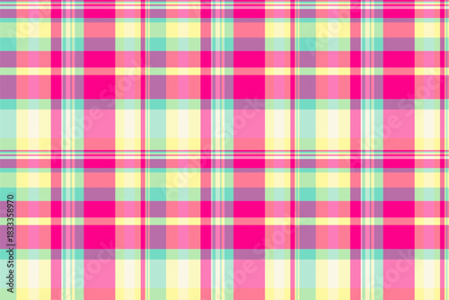 Material tartan pattern fabric, repetitive seamless background texture. Glamor check plaid textile vector in light and red colors.