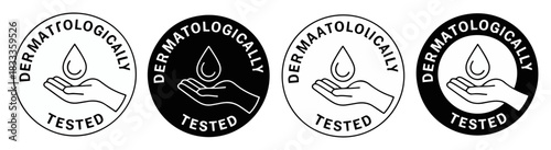 dermatologically tested product label icons