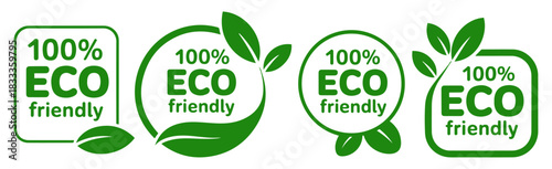 eco friendly organic food icons set