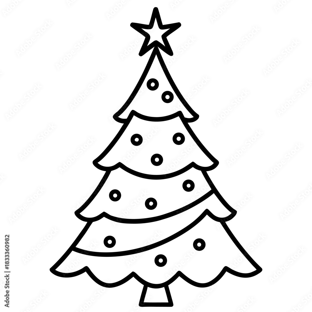 Fototapeta premium set of christmas tree
