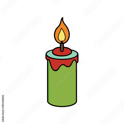 vector burning candle