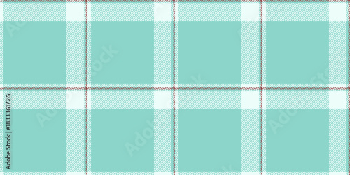 Turquoise fabric pattern textile, old-fashioned plaid seamless texture. Handkerchief background vector check tartan in teal and azure colors.