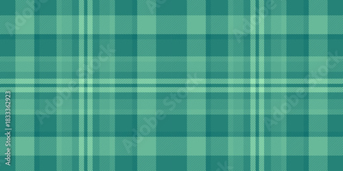 Tee pattern background seamless, fuzzy fabric textile texture. Exotic check tartan plaid vector in teal and mint colors.