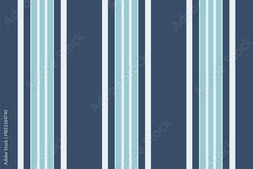 Contrast textile background pattern, outline texture vertical fabric. Path vector lines seamless stripe in white and blue colors.