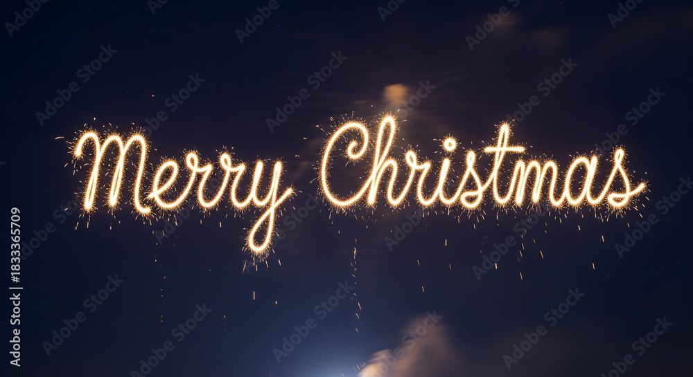 Fototapeta premium A vintage Christmas chalkboard design concept featuring typography and a happy New Year celebration message