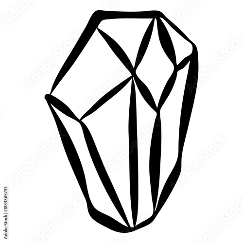 Quartz crystal brilliant diamond stroke