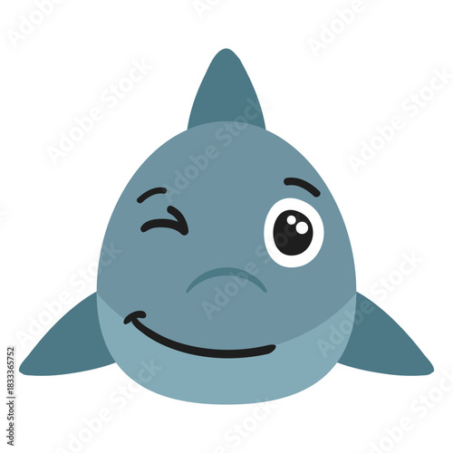 Shark muzzle glad flat sticker