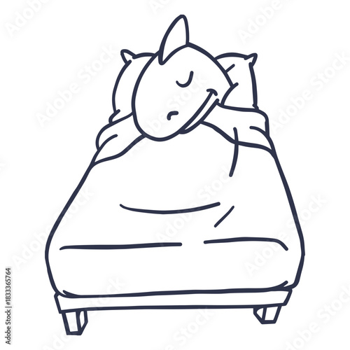 Shark sleeping bed stroke