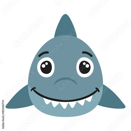 Shark muzzle joyful flat sticker